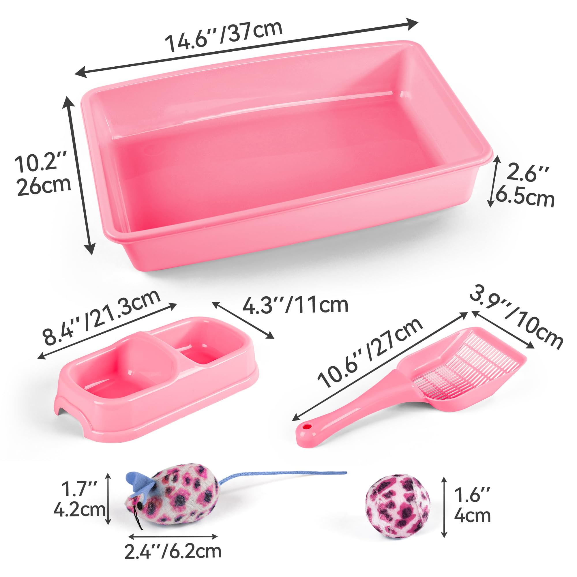 PAWISE litter pan and scoop set for tidy litter maintenance