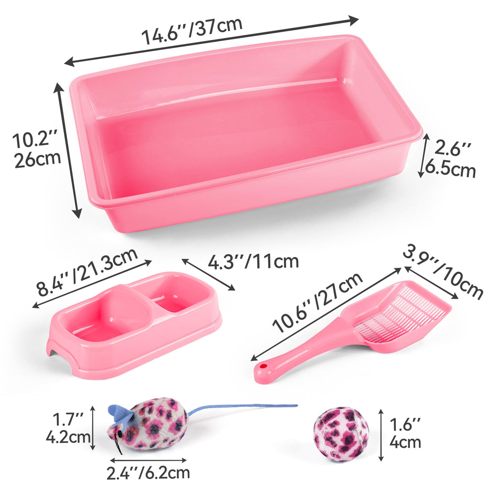 PAWISE litter pan and scoop set for tidy litter maintenance