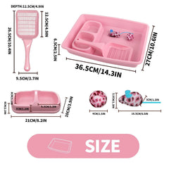 PAWISE low-entry kitten litter box pink, supports easy access for tiny paws.