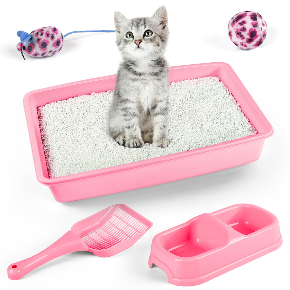 PAWISE pink kit adds cheerful color to your kitten space