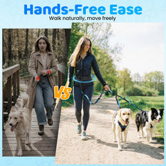 PawistaPal segmented bungee leash absorbs shocks for smoother walks.