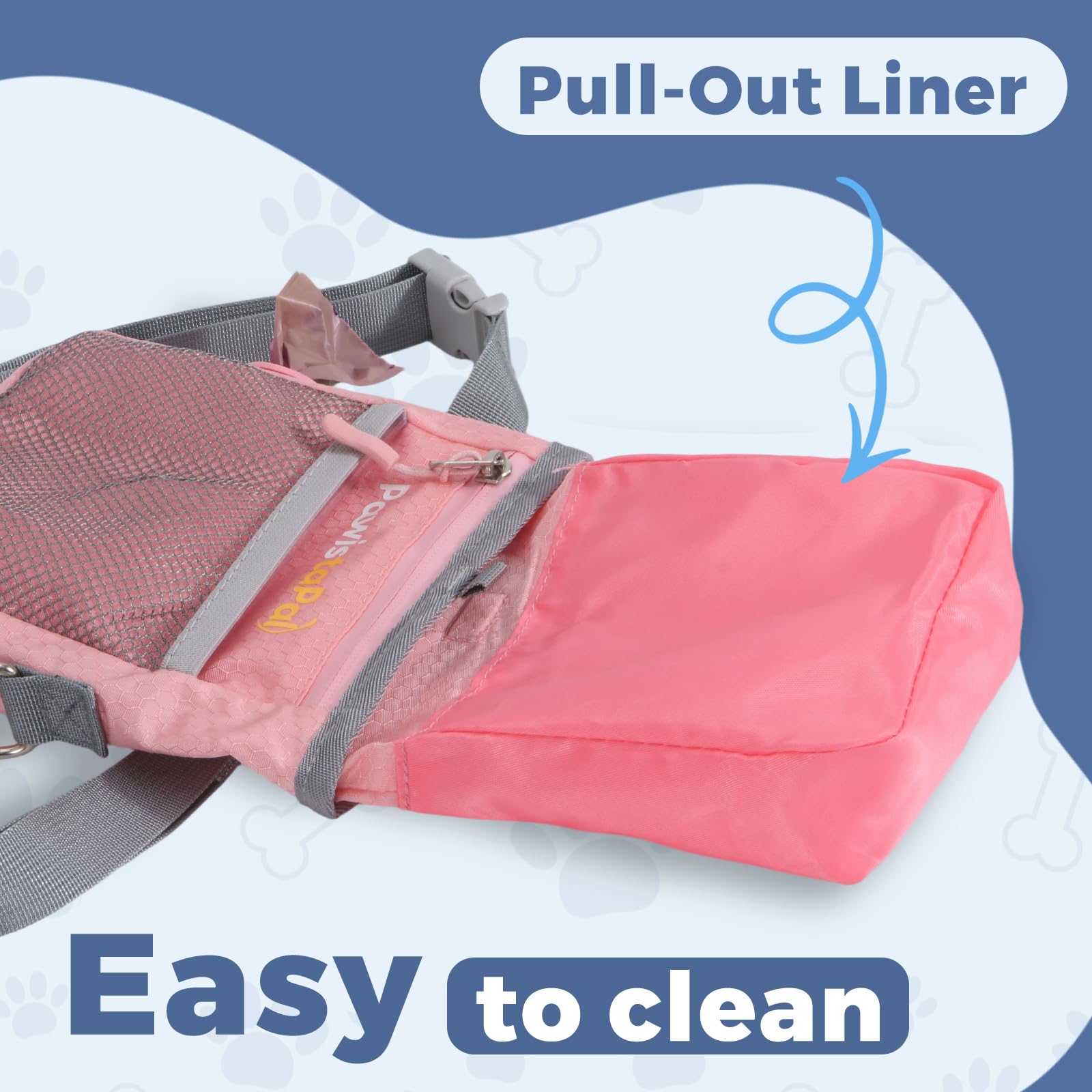 PawistaPal hands-free training bag worn at the waist during workouts