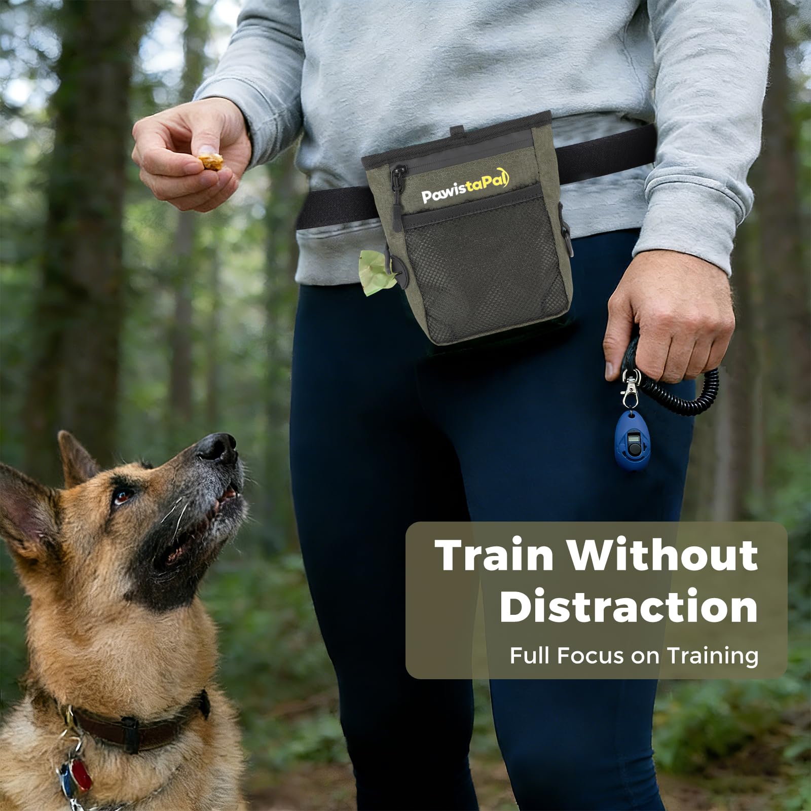 PawistaPal belt clip configuration offers secure attachment for dynamic sessions
