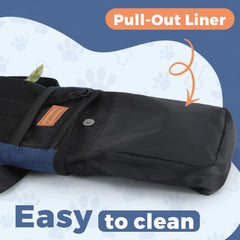 PawistaPal dog treat pouch worn at the waist for secure training sessions.