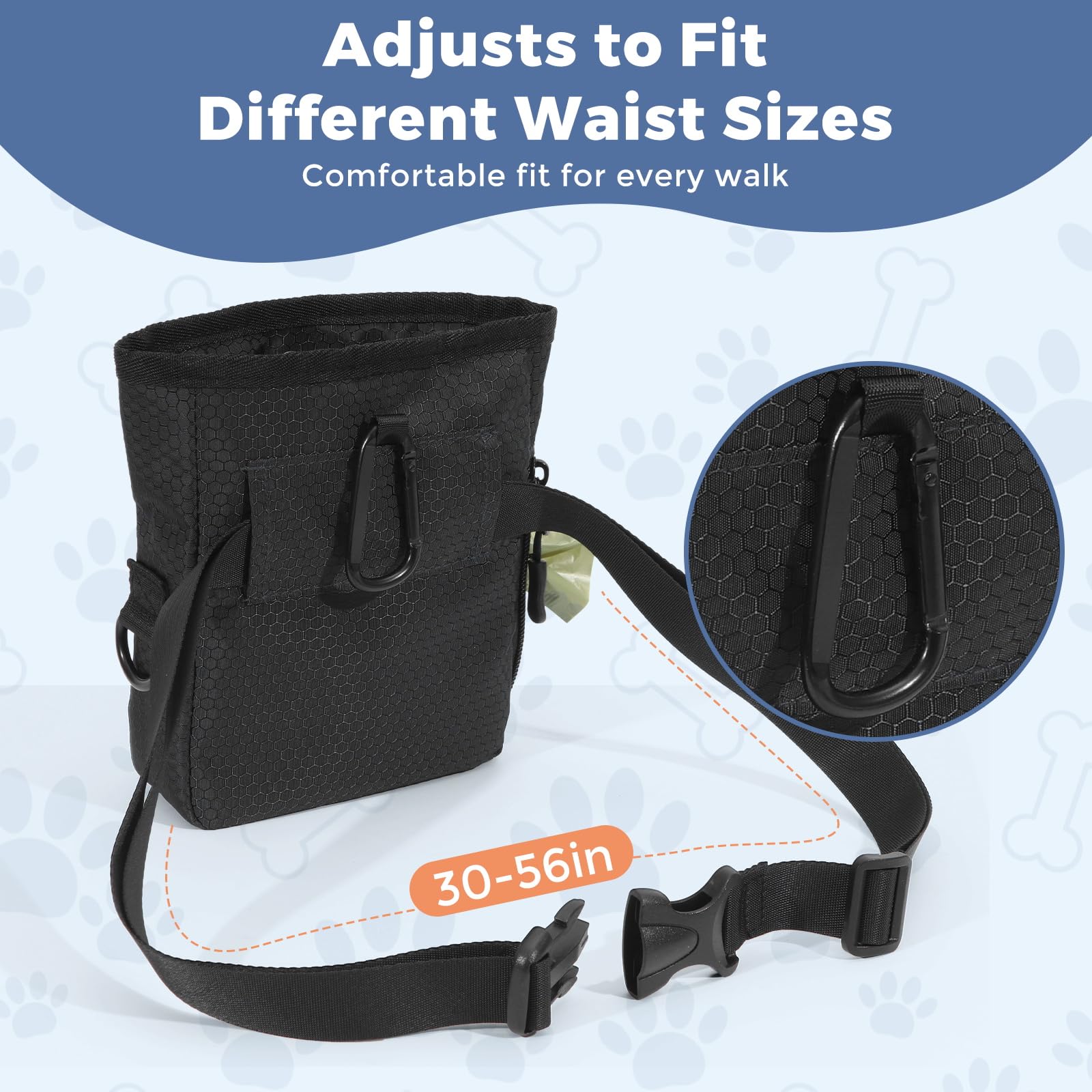 PawistaPal poop bag holder keeps essentials within reach outdoors.