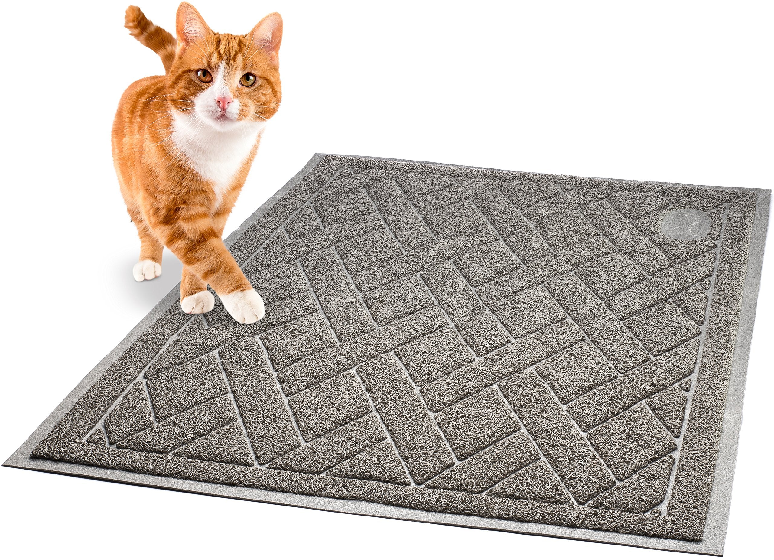 Pawkin Cat Litter Mat, extra-large size, protects more floor area.