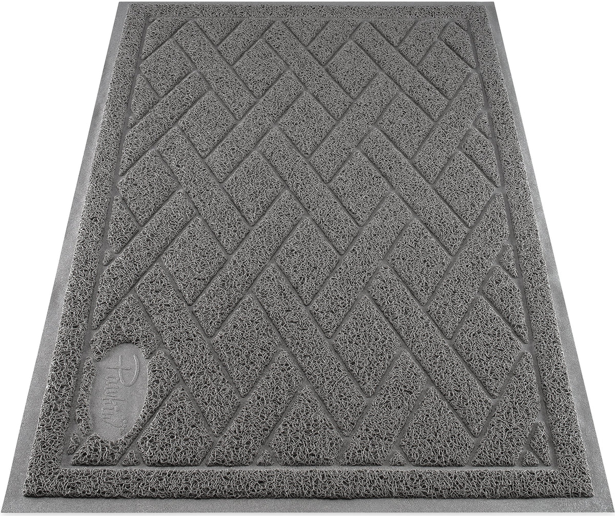 Pawkin Cat Litter Mat with Litter Lock mesh traps litter from paws.