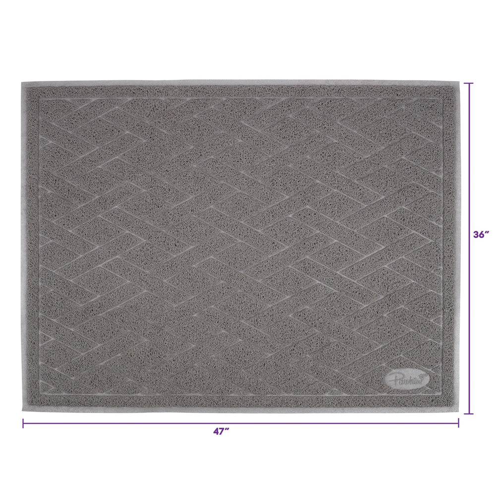 Pawkin Litter Mat two-box setup provides versatile coverage for multiple boxes