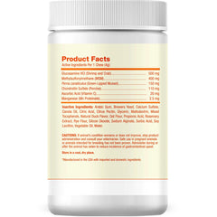 Pawlabs G-Max Joint Chews duck-flavor close-up shows tasty administration.
