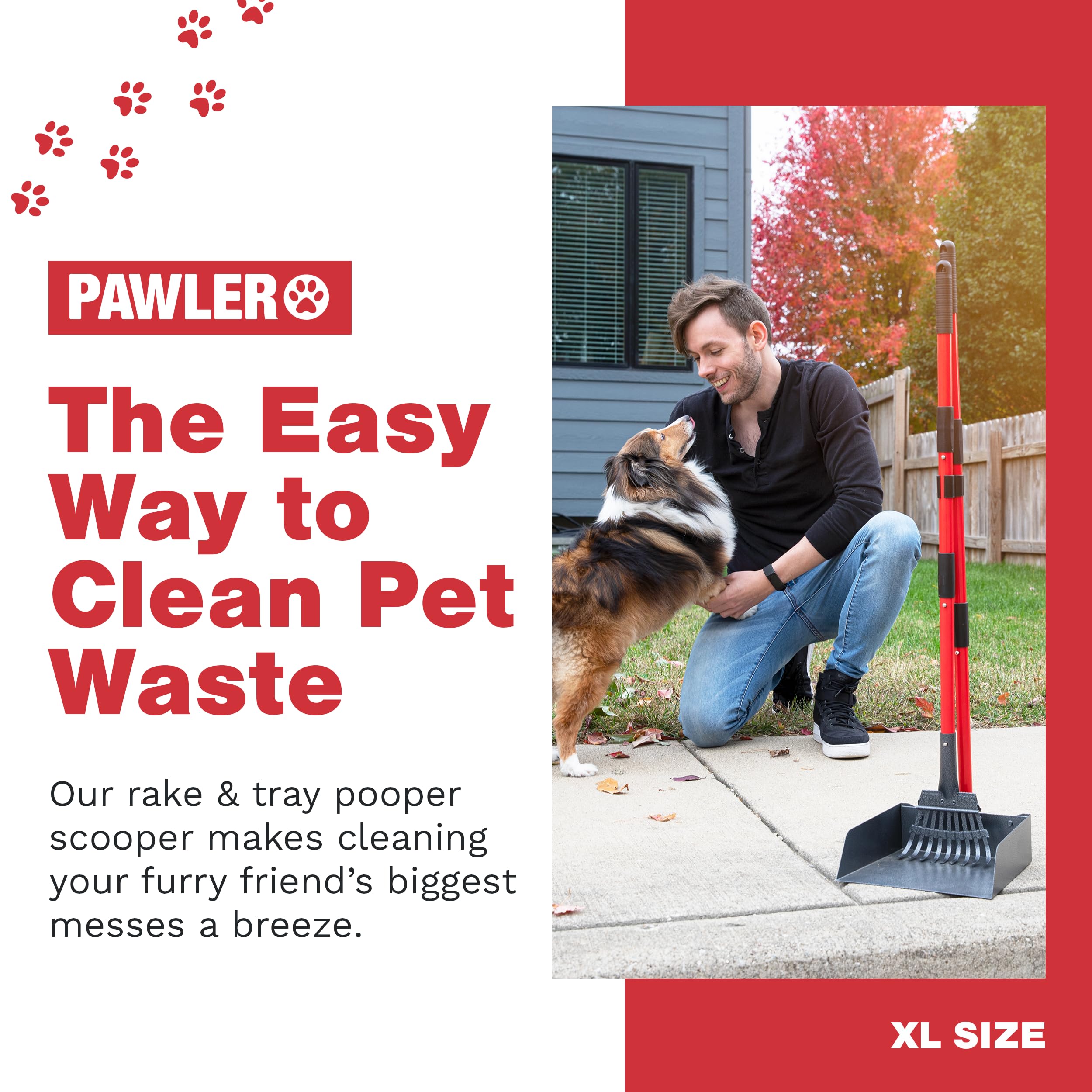 Pawler Pooper Scooper large tray demonstrates ample capacity for fewer trips.