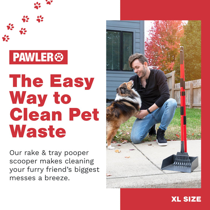 Pawler Pooper Scooper large tray demonstrates ample capacity for fewer trips.