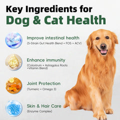 Pawlooza probiotics for dogs ingredient panel with key components