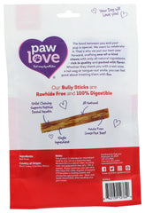 PawLove beef bully stick 3oz naturally flavored for tasty enrichment.