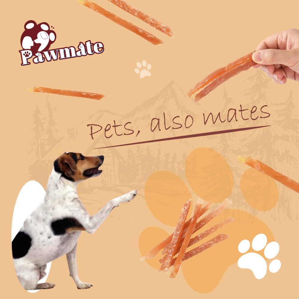 Pawmate Chicken Jerky Strip – natural ingredients and human-grade quality.