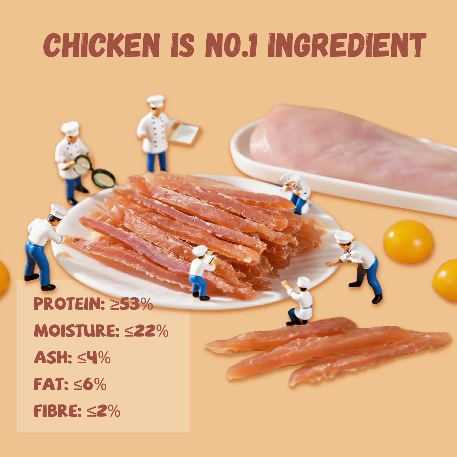 Pawmate Chicken Jerky Strip – taurine-rich training reward for dogs.