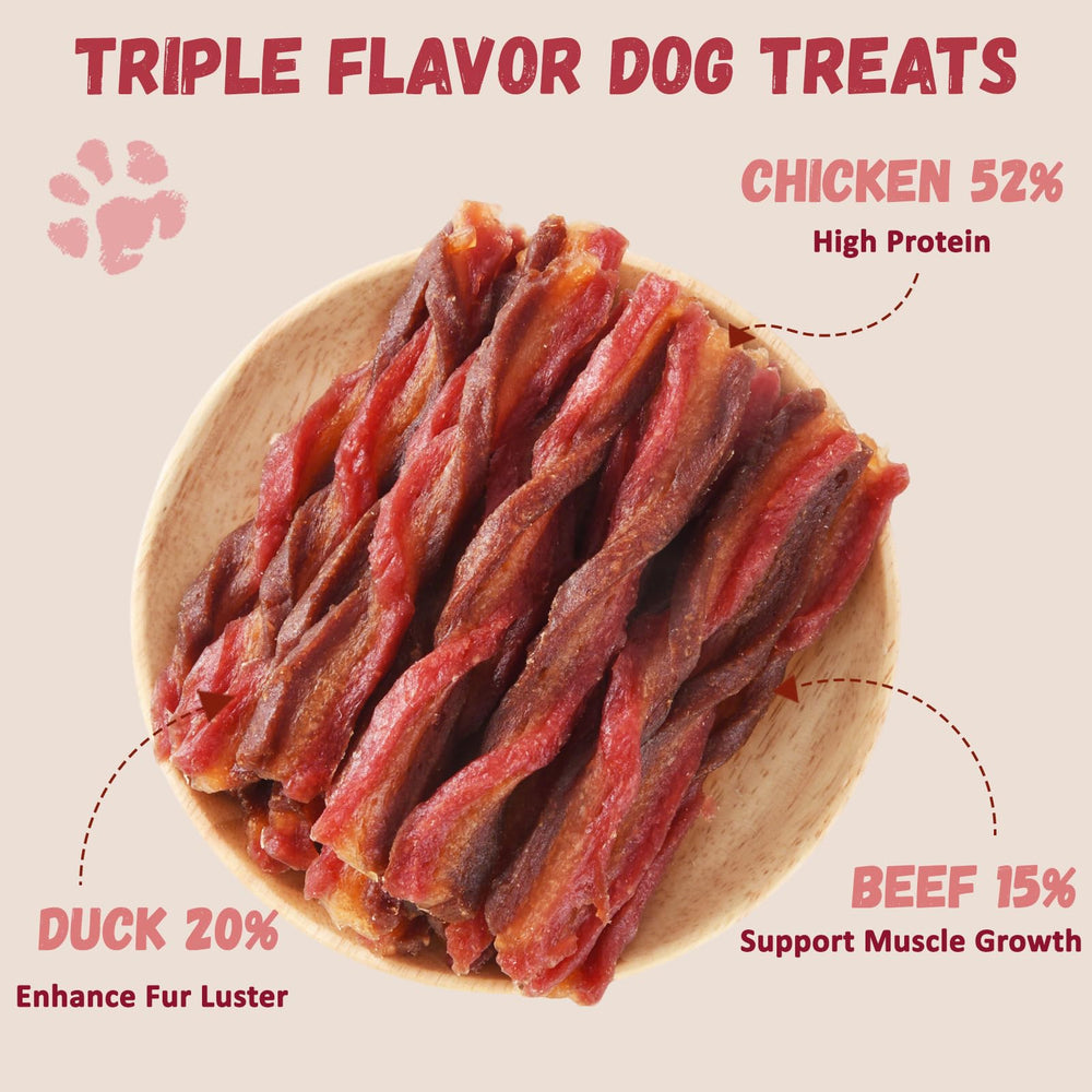 Pawmate dehydrated human-grade meat dog treats close-up of protein-rich texture