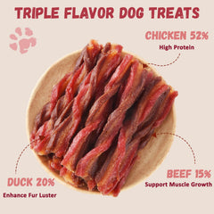 Pawmate dehydrated human-grade meat dog treats close-up of protein-rich texture