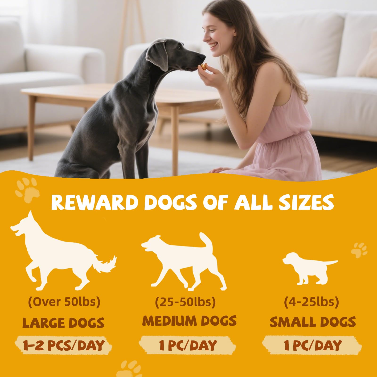 Chewy texture of Pawmate supports extended chewing for dental care
