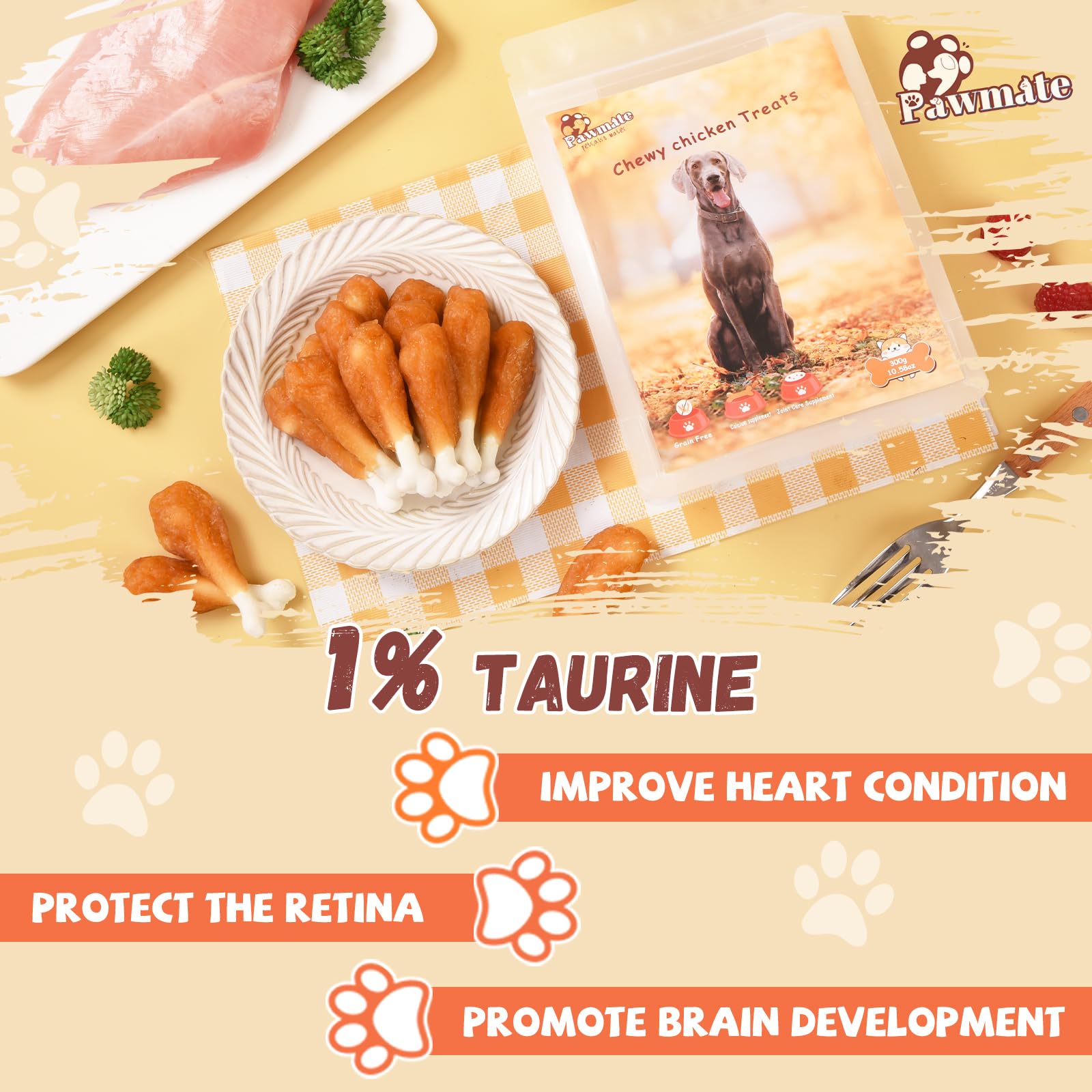 Pawmate dental-care dog treat, helps reduce plaque and promote gum health.