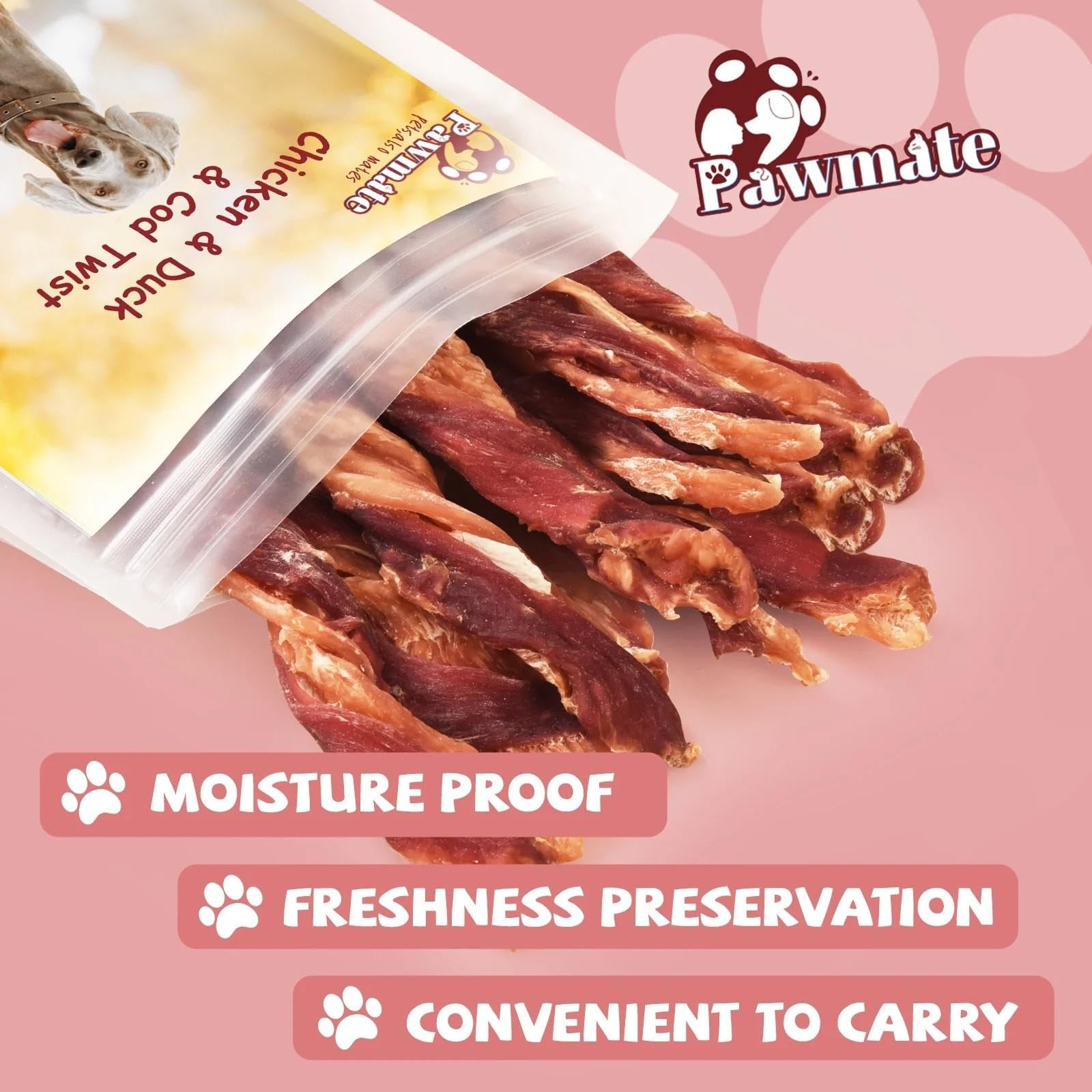 Pawmate texture-focused image conveys chew appeal for dogs.