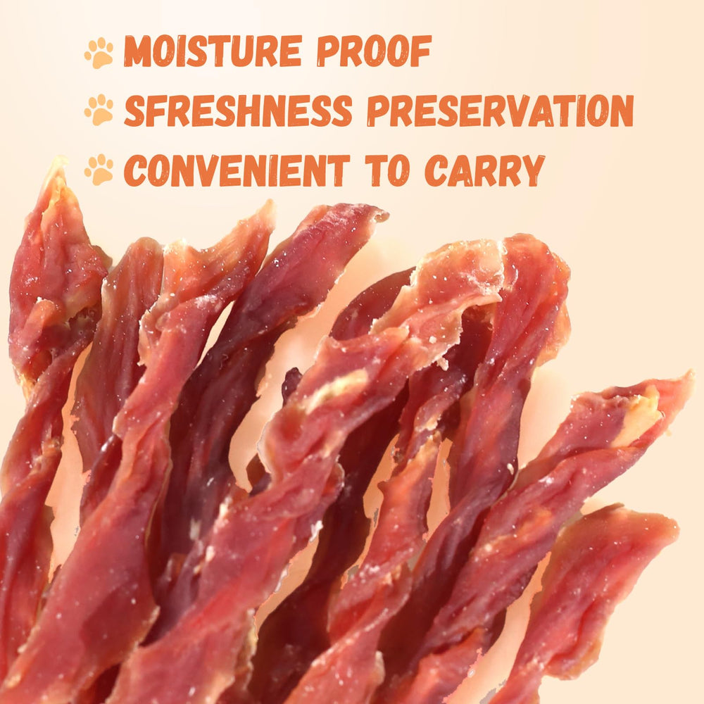 Pawmate Duck Jerky training reward strip for dog training