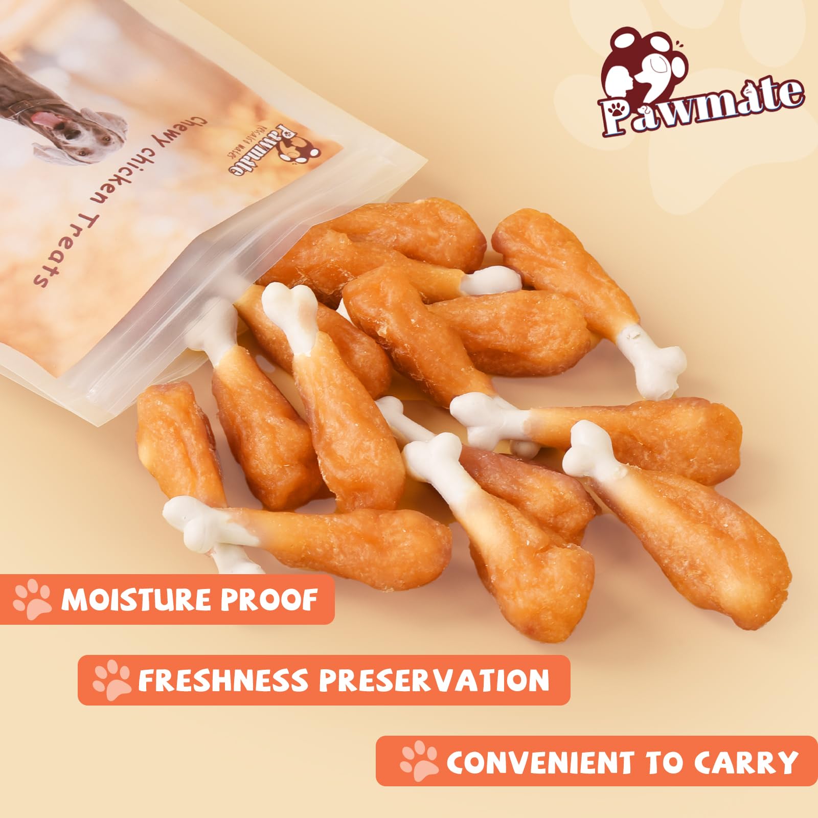 Pawmate grain-free dog treat, satisfying snack without grains for sensitive dogs.