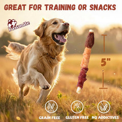 Pawmate grain-free formula label emphasizes quality ingredients for training rewards.