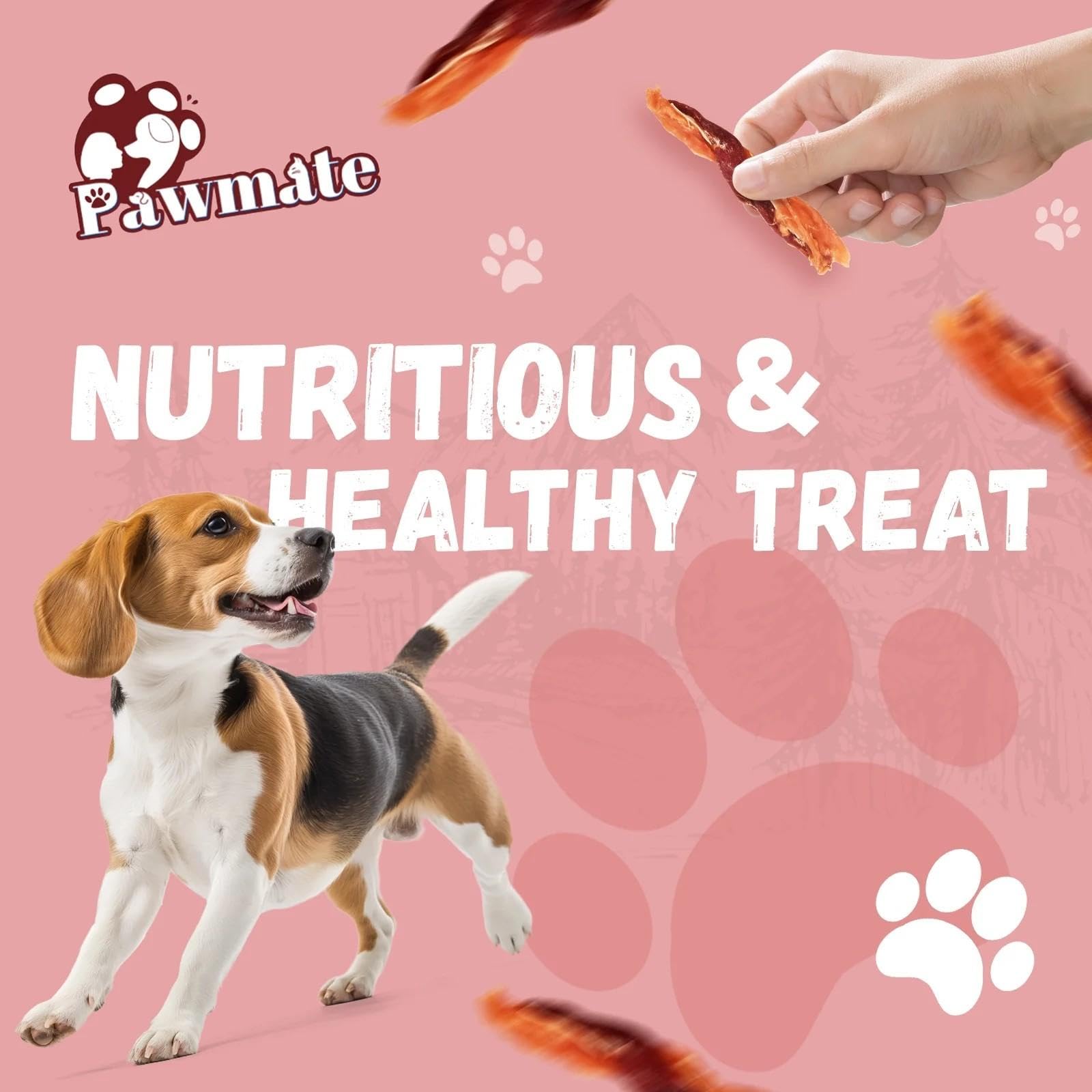 Pawmate natural ingredients close-up hints grain-free suitability.