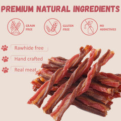 Pawmate grain-free recipe close-up of clean ingredients for chews