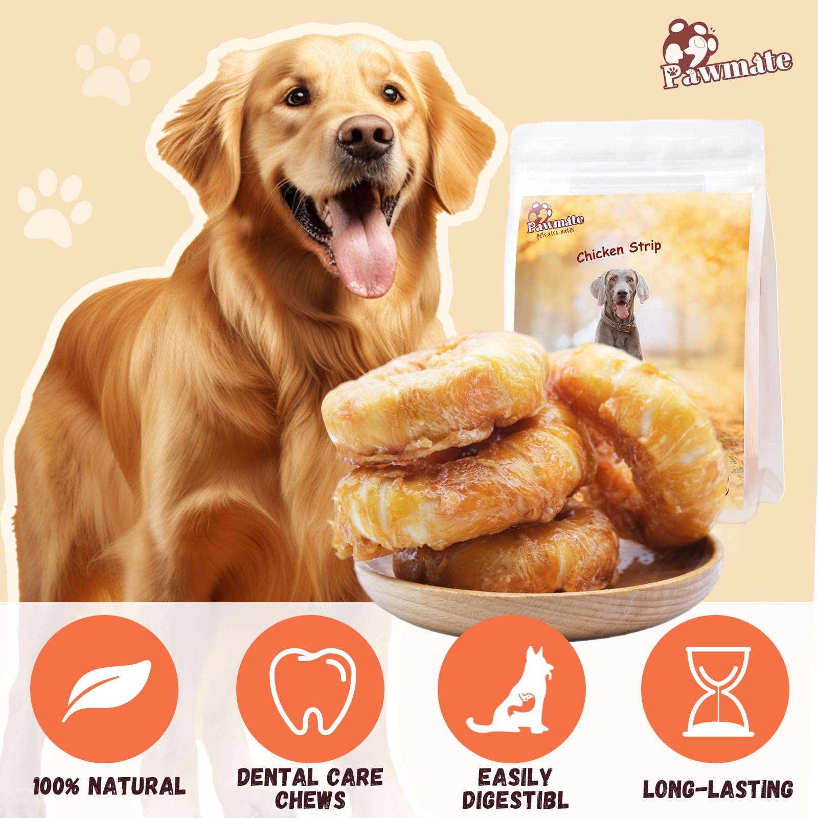 Pawmate nutrient-dense dog treats close-up fortified with vitamins