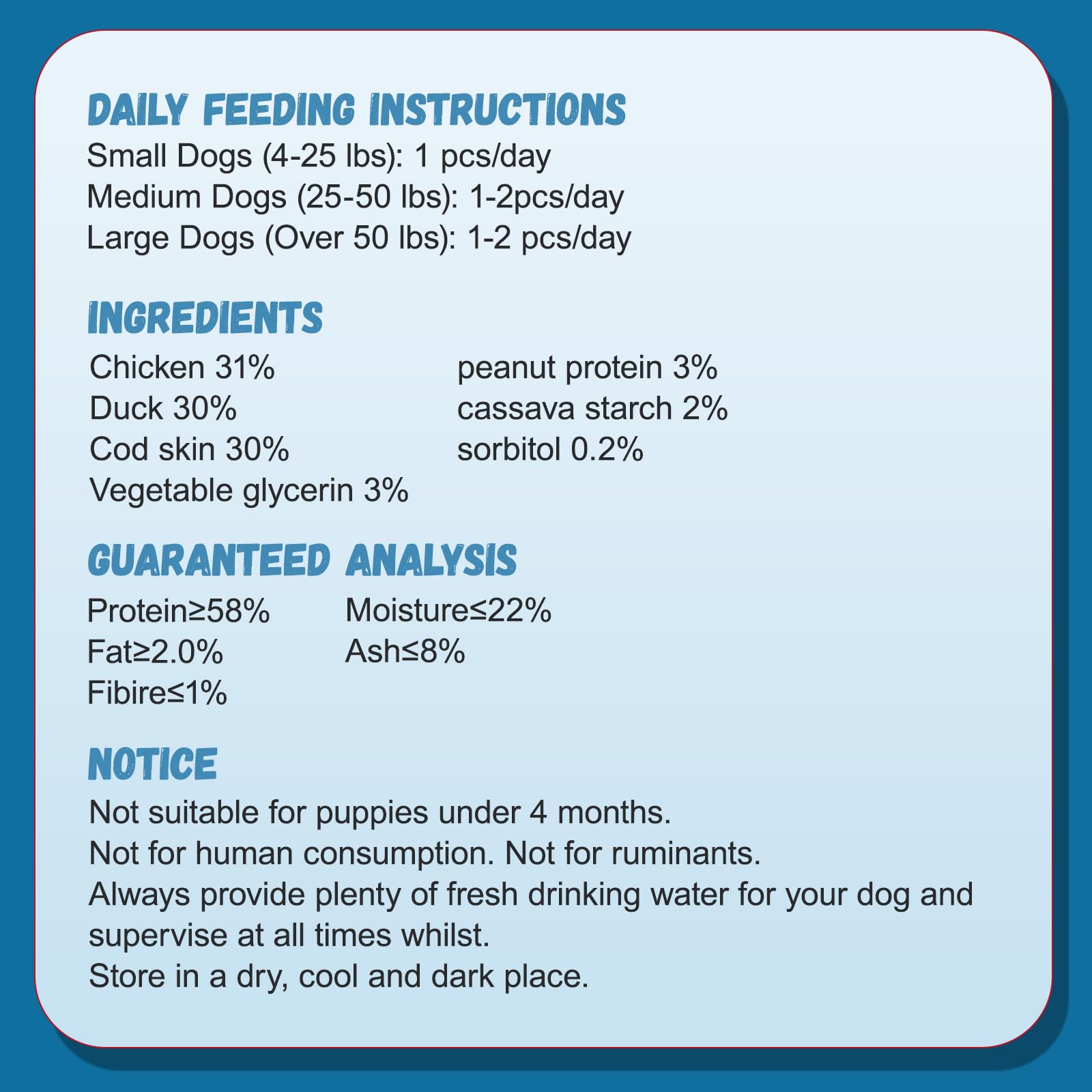 Pawmate rawhide-free grain-free dog treats