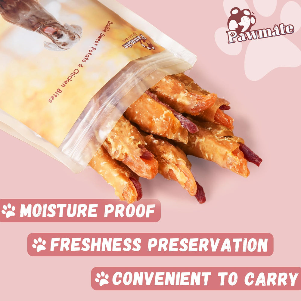 Pawmate training snacks shown in hand for quick rewards.