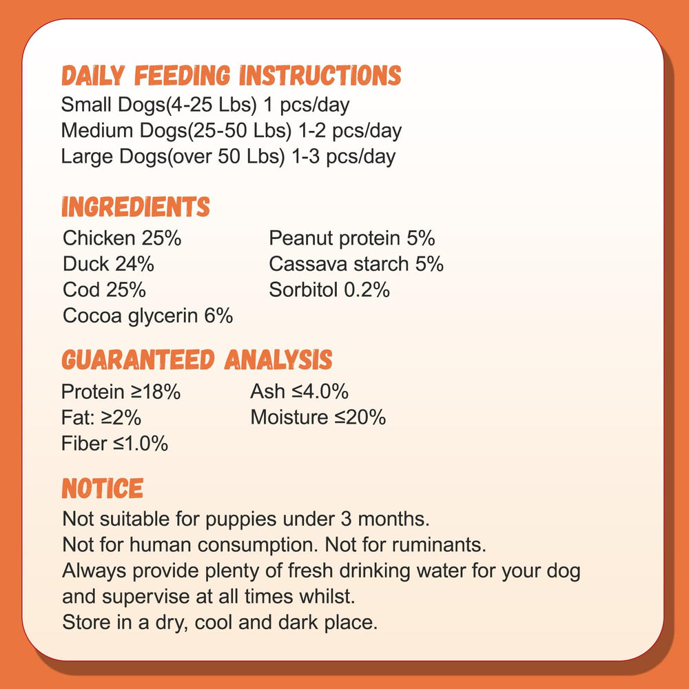 Pawmate training snacks help maintain focus during training sessions and give positive reinforcement.