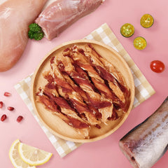 Pawmate jerky sticks close-up texture highlighting chewy, long-lasting enjoyment.