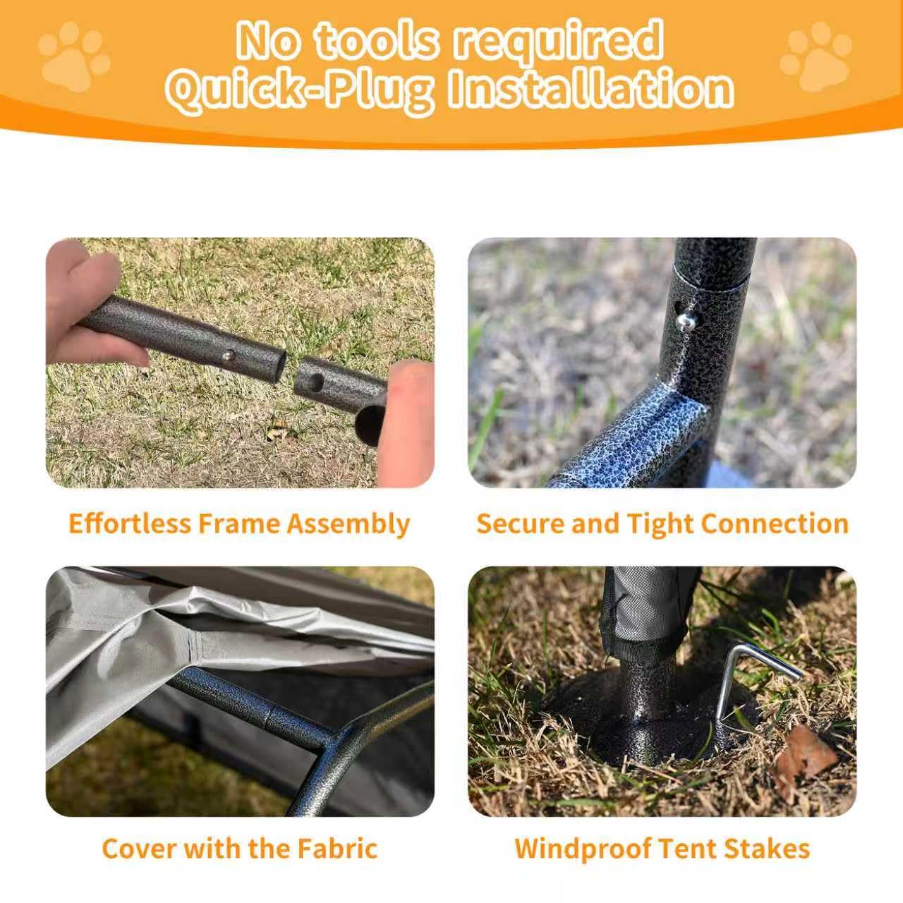 PAWMMO dog shade shelter folded for portability suitable for car trips and backyard outings