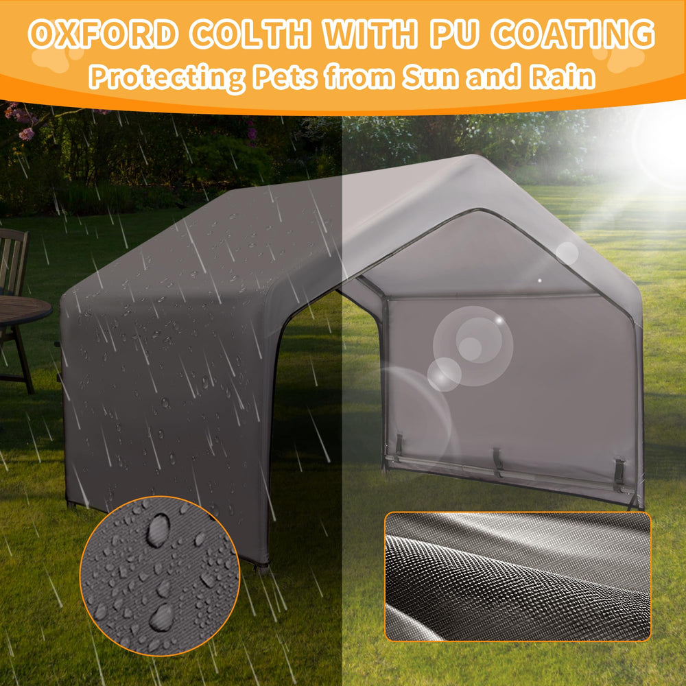 PAWMMO dog shade shelter interior shows roomy space for dogs to relax comfortably
