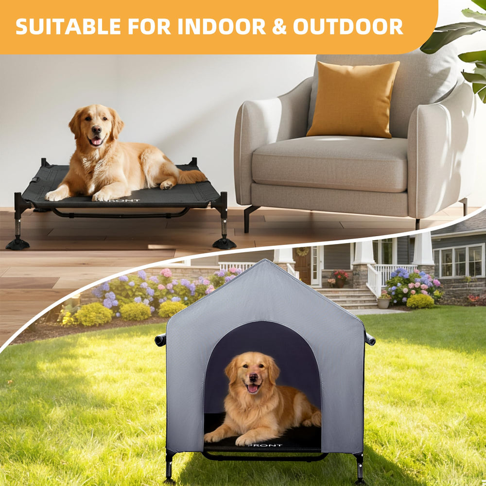 PAWMMO waterproof UV-resistant canopy protects from sun and rain.