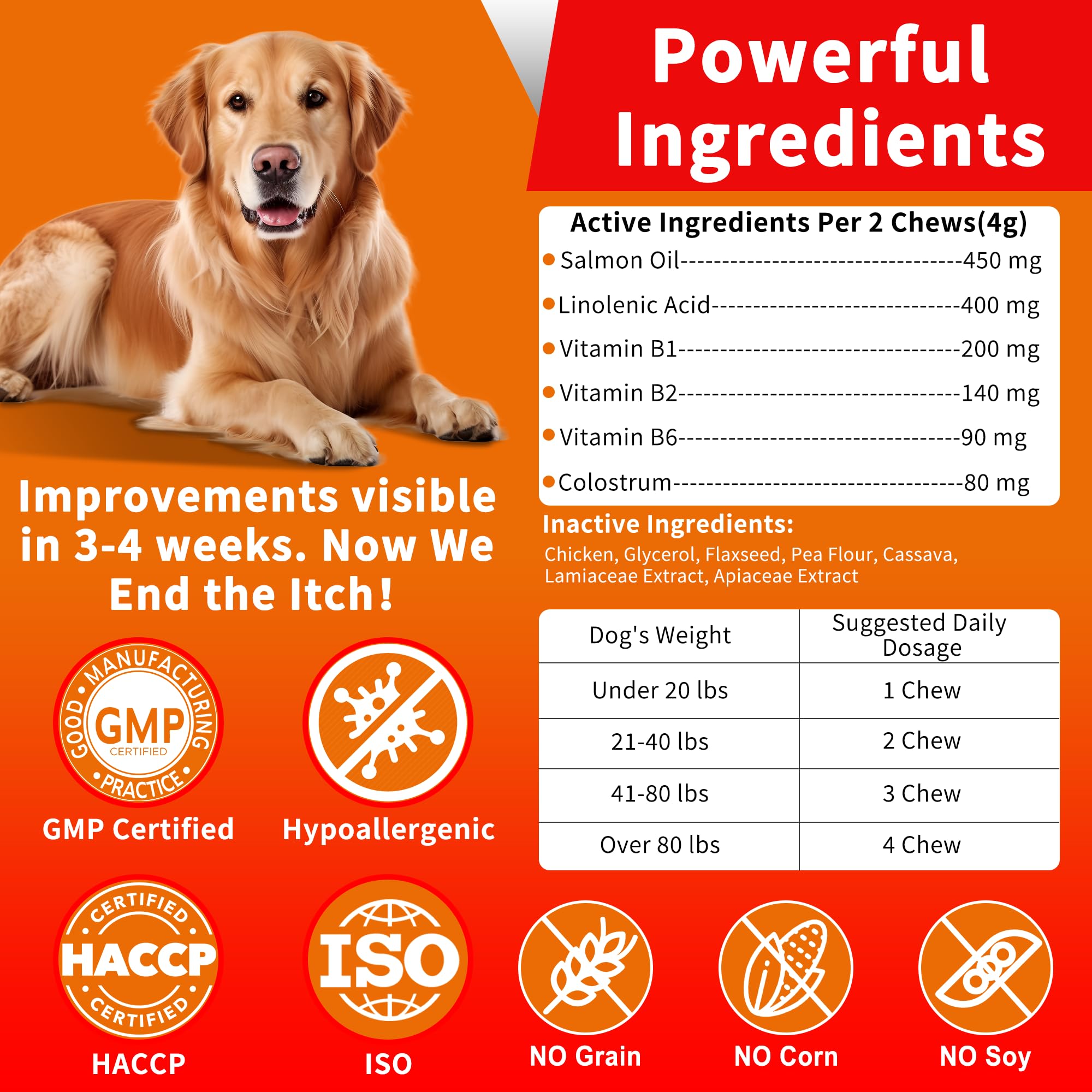 Soft salmon-flavored chews from Pawnnergy appeal to picky dogs.