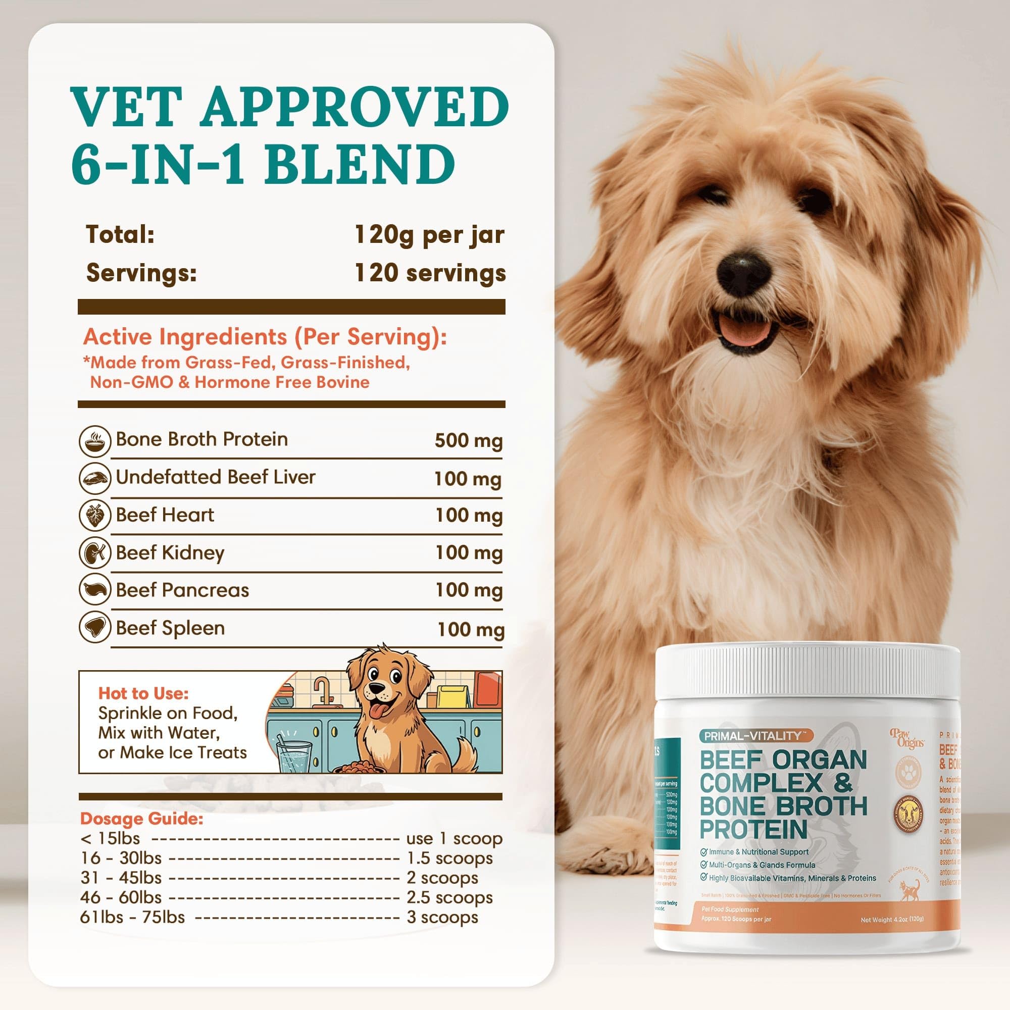 Savory aroma and meal appeal from Primal-Vitality bone broth powder