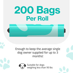 PawPail mild floral-scented bags help control odors at home or in the park.