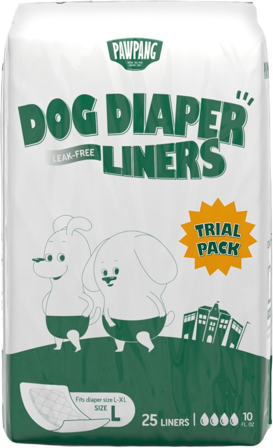 PAWPANG disposable diaper liners pack for quick trial and on-the-go protection