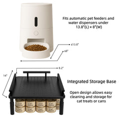 PAWPARAGON raised feeder stand adjustable-height feature shown for growing pets.