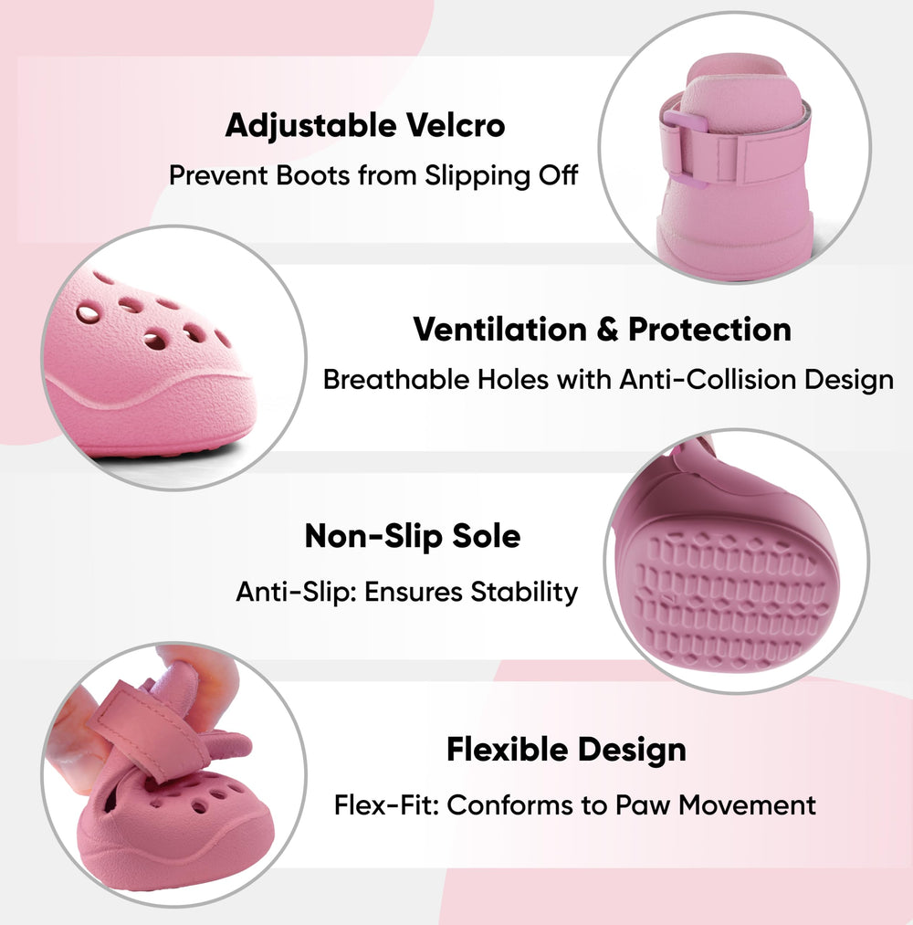 PawPosh clog-inspired design dog shoes for stylish paw protection