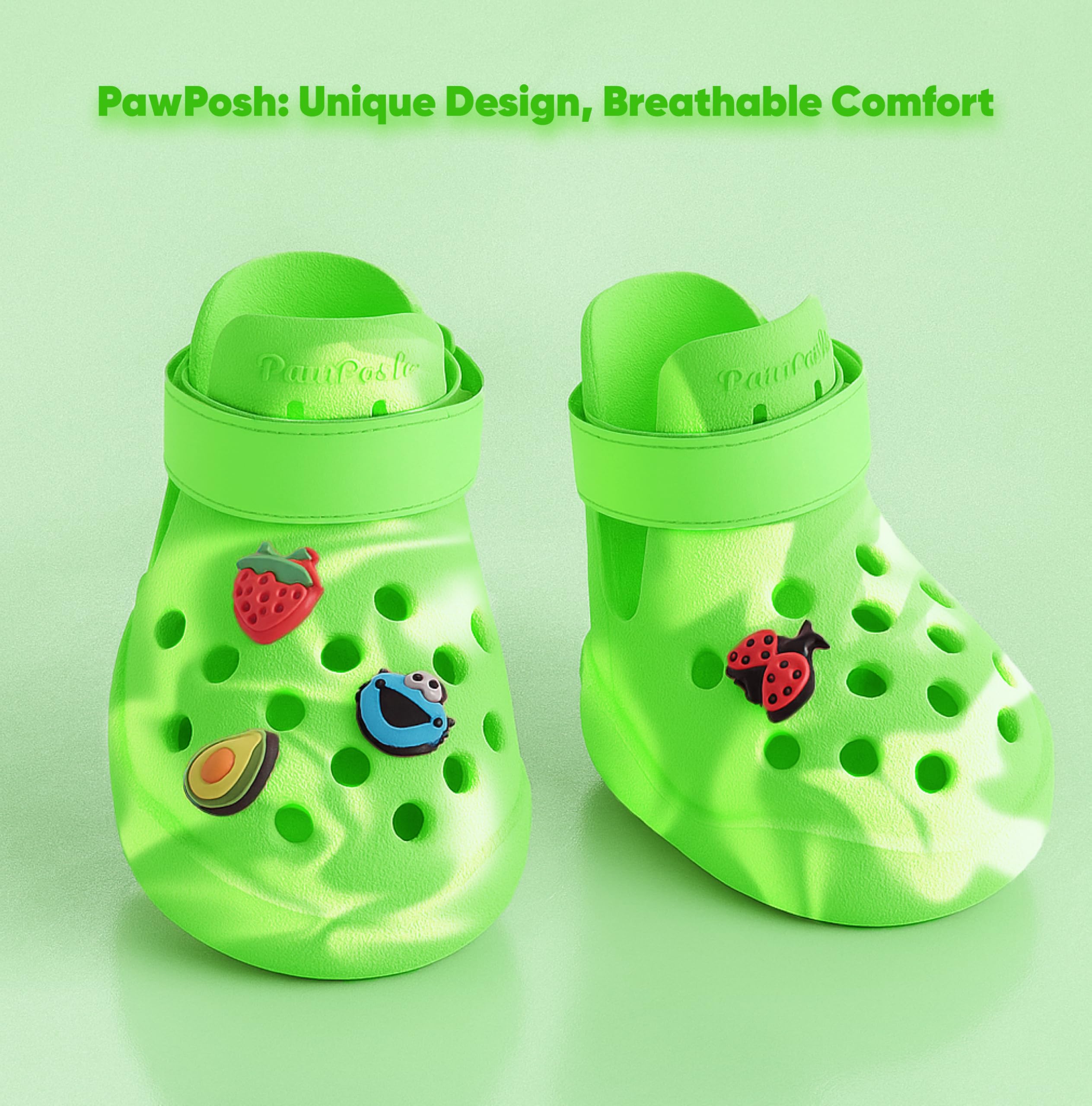 PawPosh non-slip outsole helps grip on slick surfaces.
