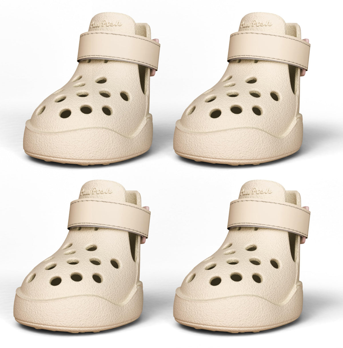 PawPosh dog shoes with perforated ventilation for breathable comfort on hot days.