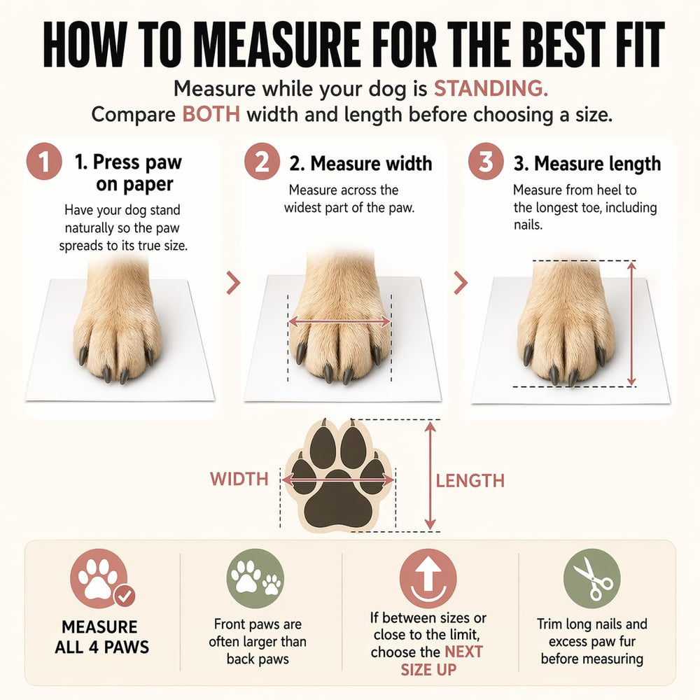 PawPosh waterproof outsole provides grip on wet or icy surfaces