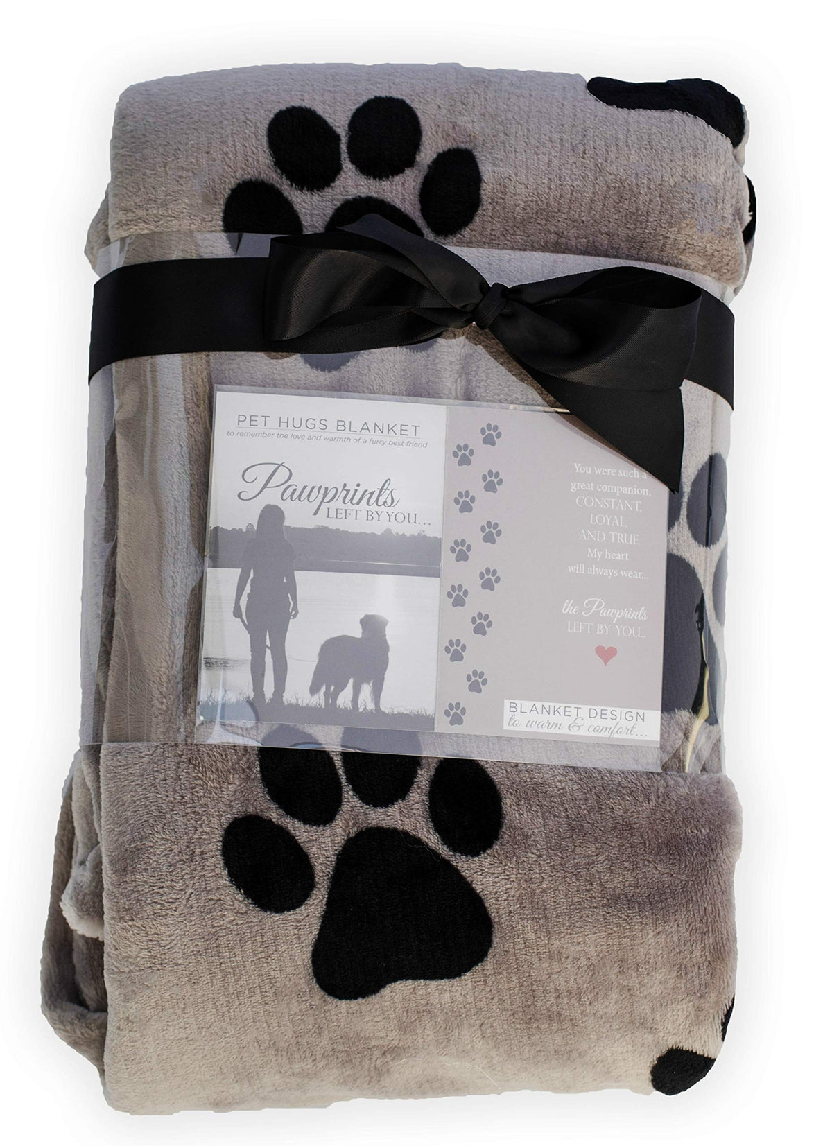 Pawprints Left by You memorial blanket front view offers cozy comfort and remembrance.