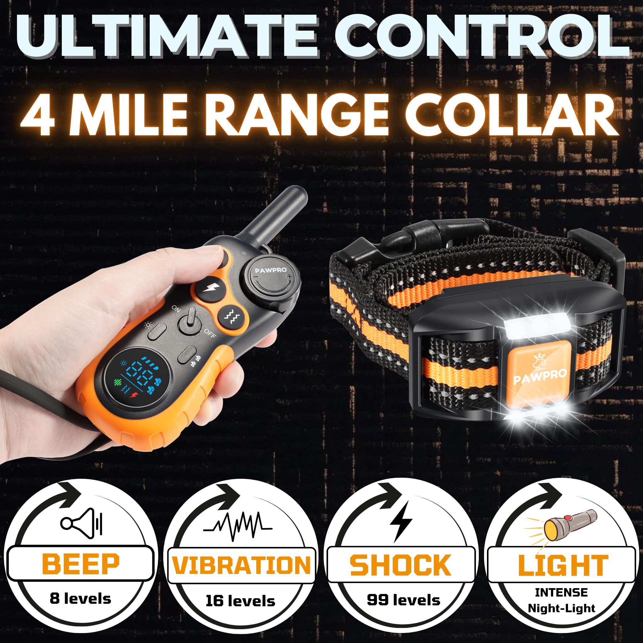 PAWPRO 4-mile range collar helps distant recall during outdoor adventures