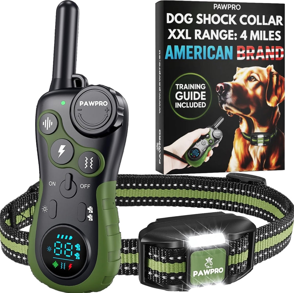 PAWPRO dog shock collar with 4-mile range for off-leash training