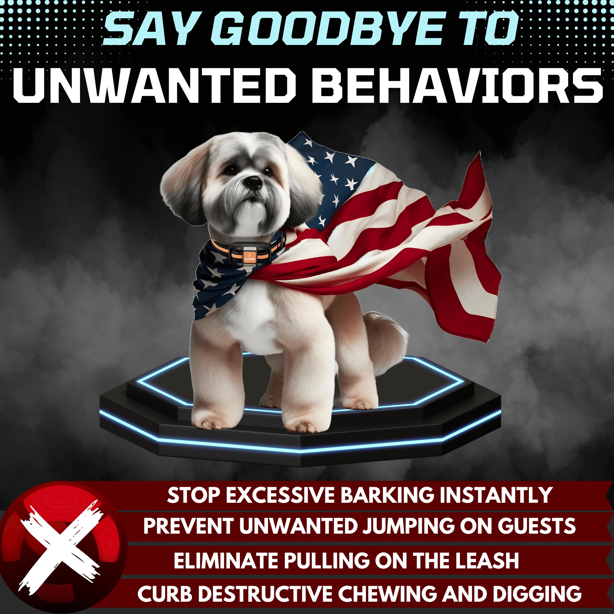 PAWPRO night-light mode enhances visibility in low light training